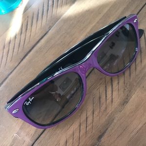 Purple Ray Ban sunglasses